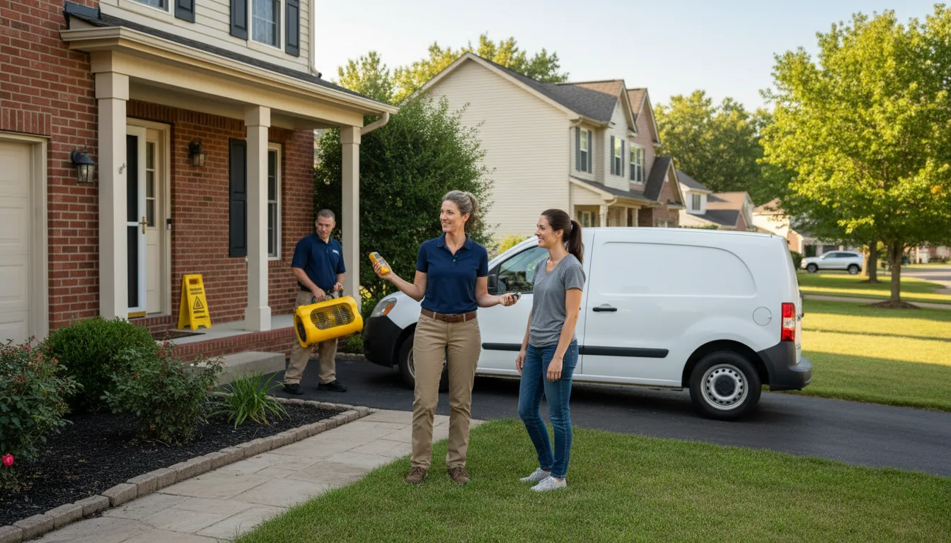 Residential water damage restoration in West Milton, OH